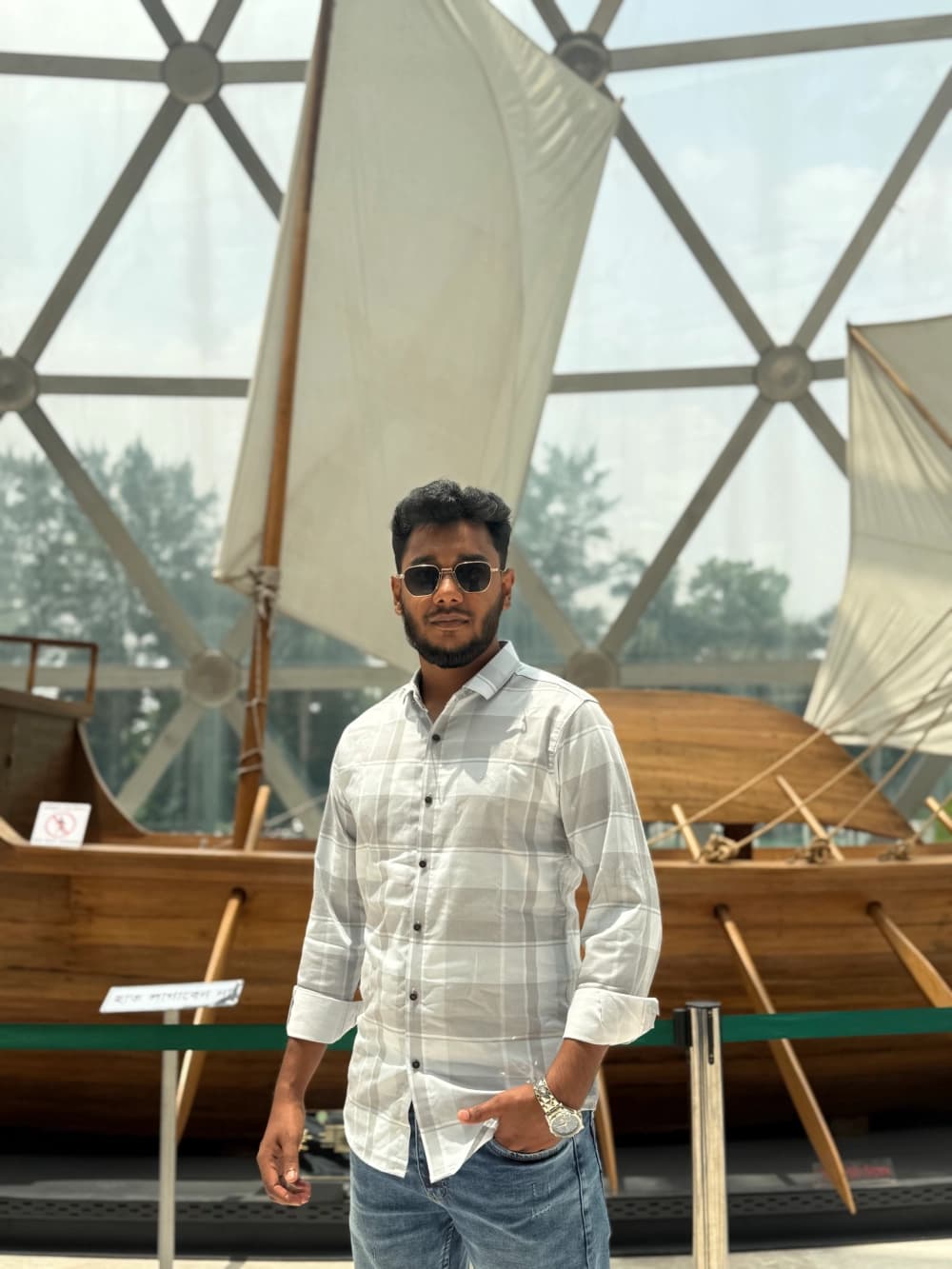 Jahid Hossain at a museum